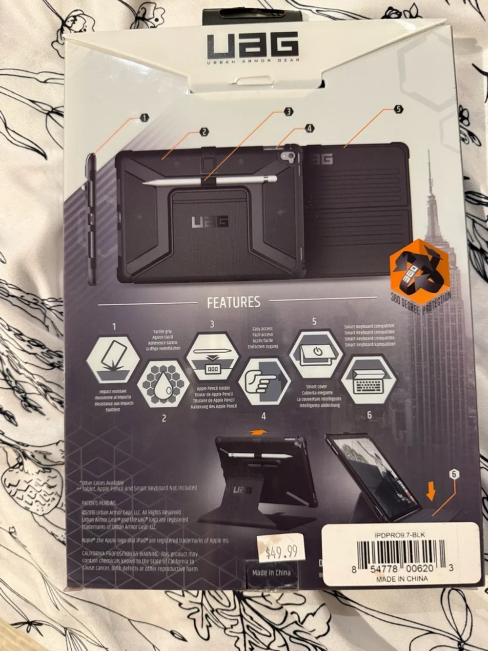 UAG Metropolis Series iPad Pro 9.7-inch Case in Black